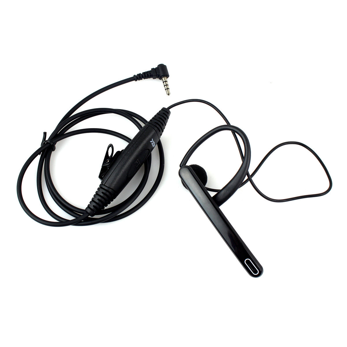 3.5mm 1-Pin Ear Bar Earpiece Mic PTT Headset for YAESU VERTEX VX-2R VX-3R Radios